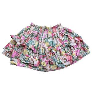 Boden Girls Floral Tiered Skirt Size 8-9 Multicolor Casual Spring